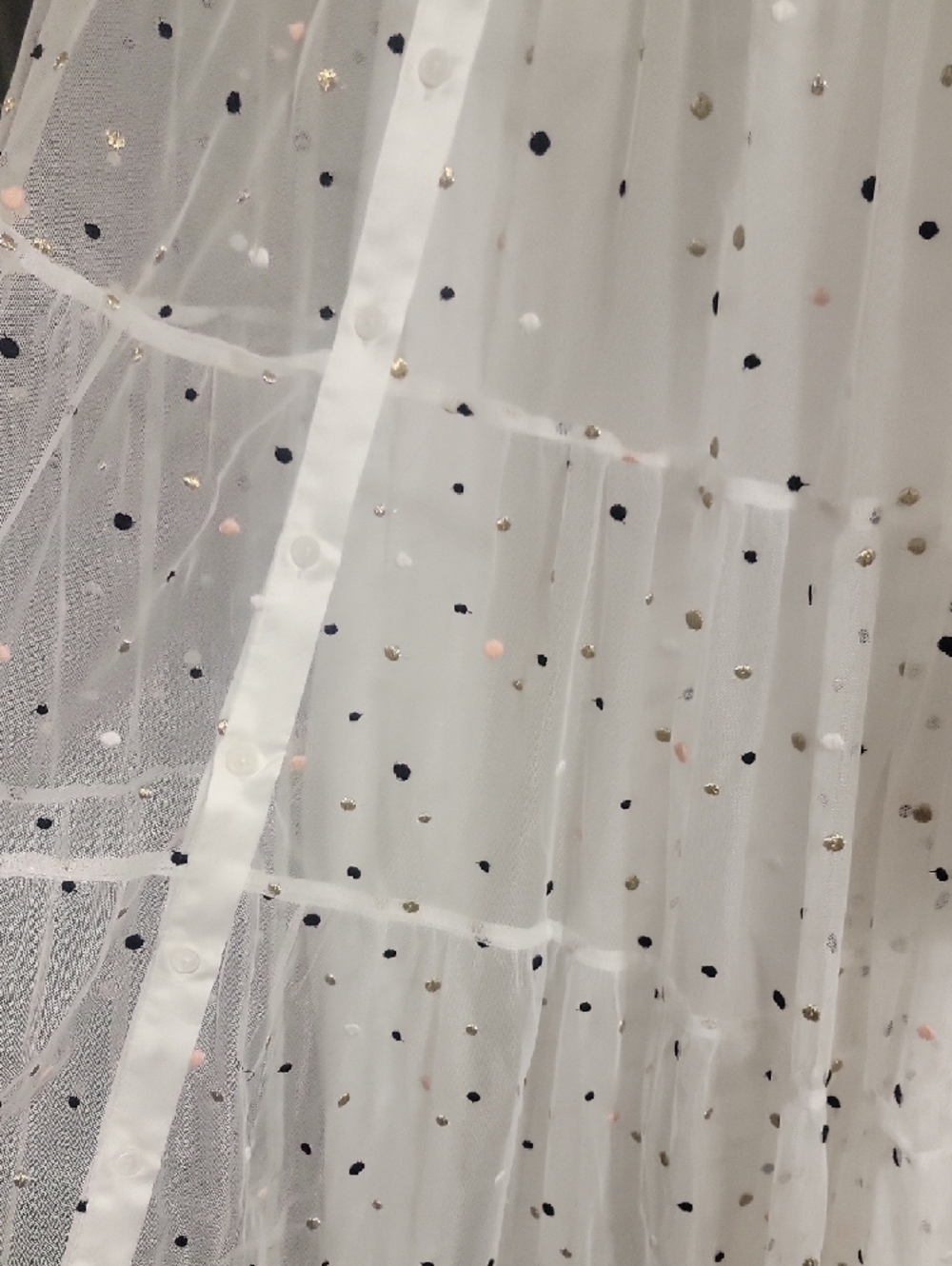 English Factory White Sheer Polka Dot Maxi Shirt Dress - Picture 4 of 5